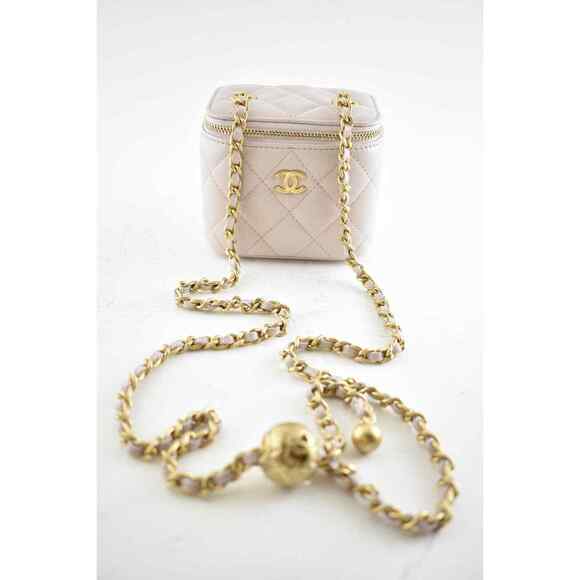 Chanel 21B Mini Purple Vanity Chain Gold Coco Pearl Crush Shoulder Crossbody Bag - Picture 2 of 12